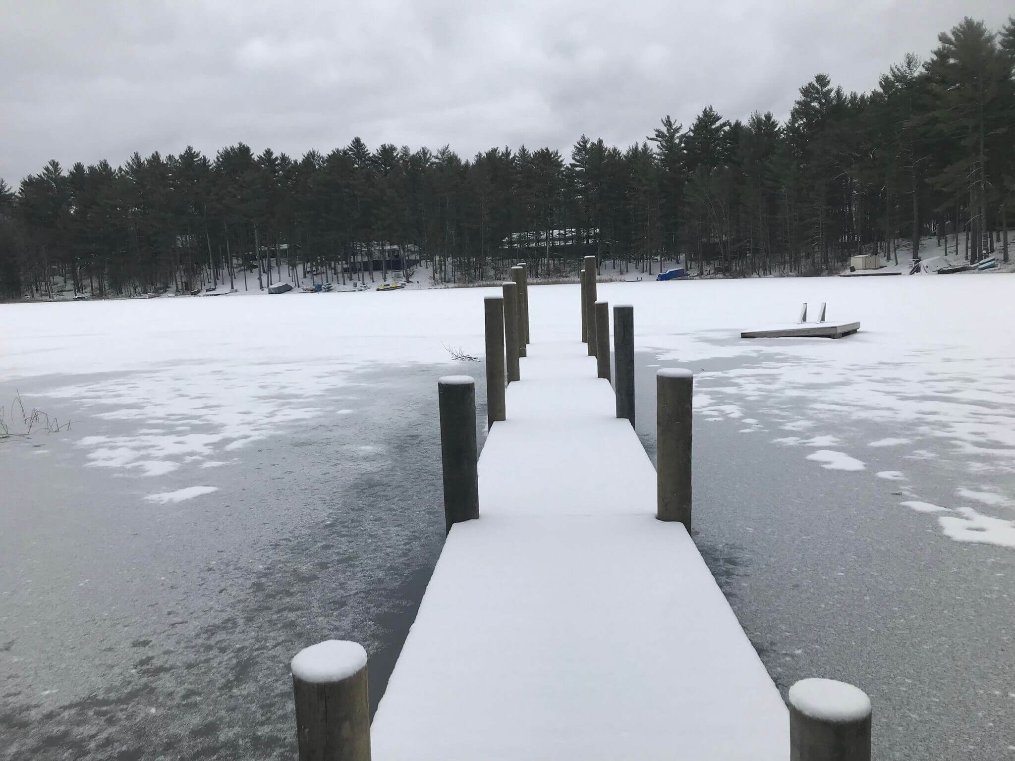 Frozen view of the dock