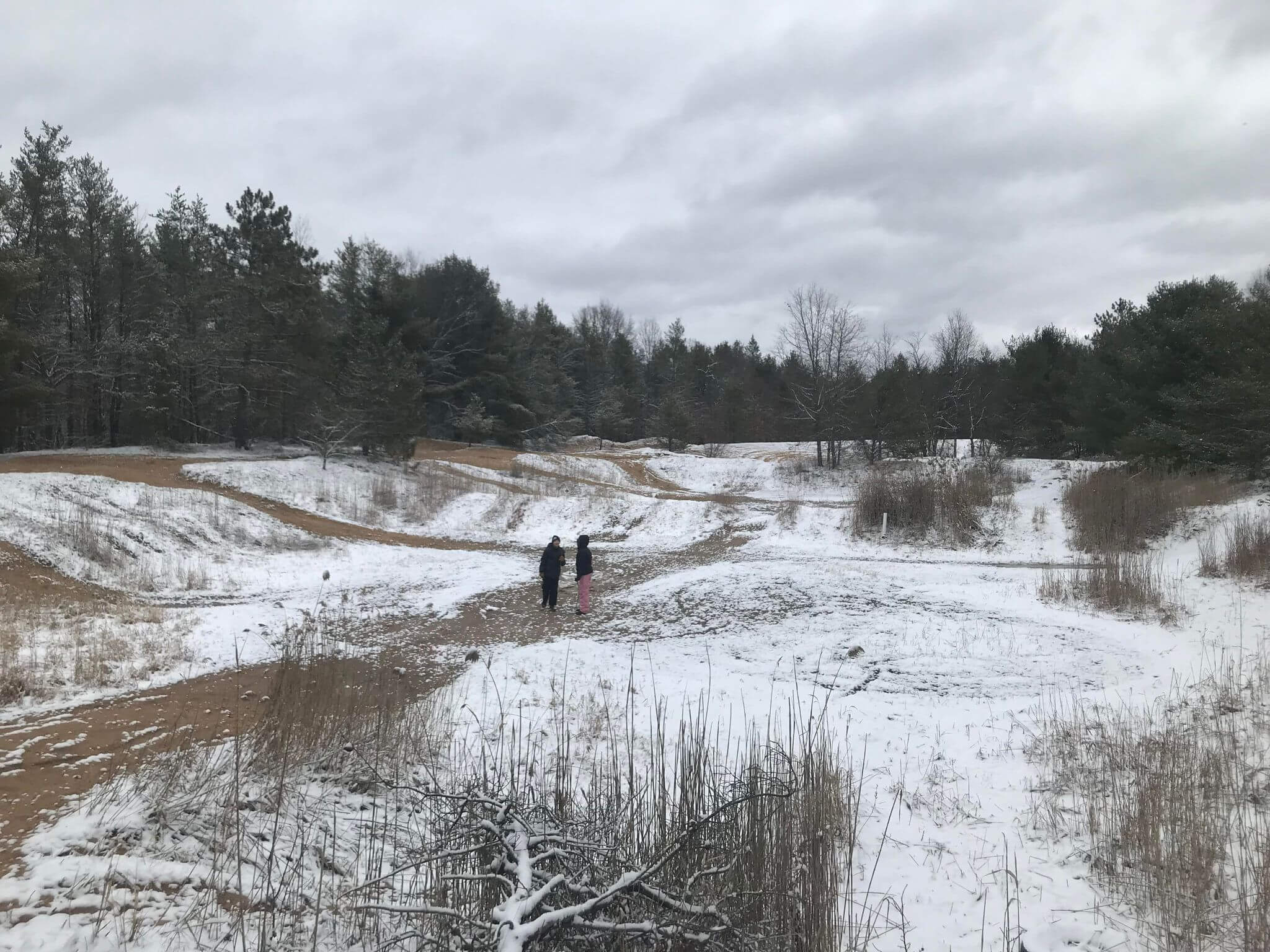 Frozen trail at Adventures of Putman Lake